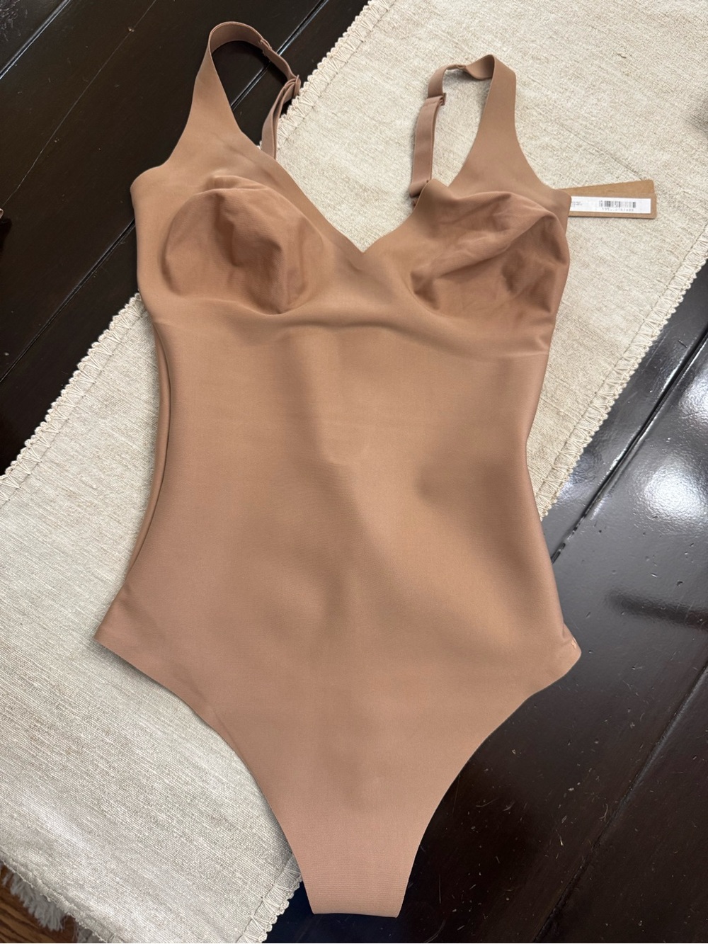 SKIMS Body Core Sculpt Plunge Thong Bodysuit - Size L